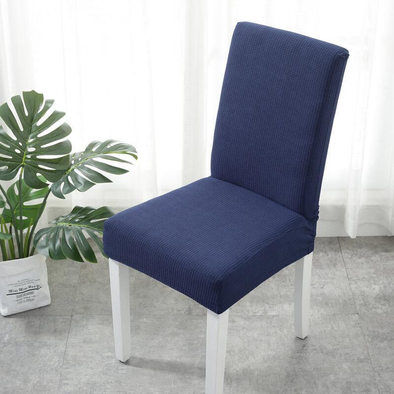 Stuhlbezug mit Stretch - Passform - Schonbezüge - Marineblau - Voldeva
