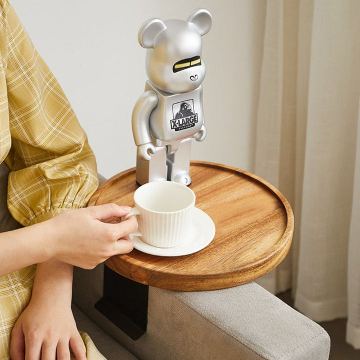 Tarek – Sofa Clip - On Ablagetisch aus Holz - Befestigung - Voldeva