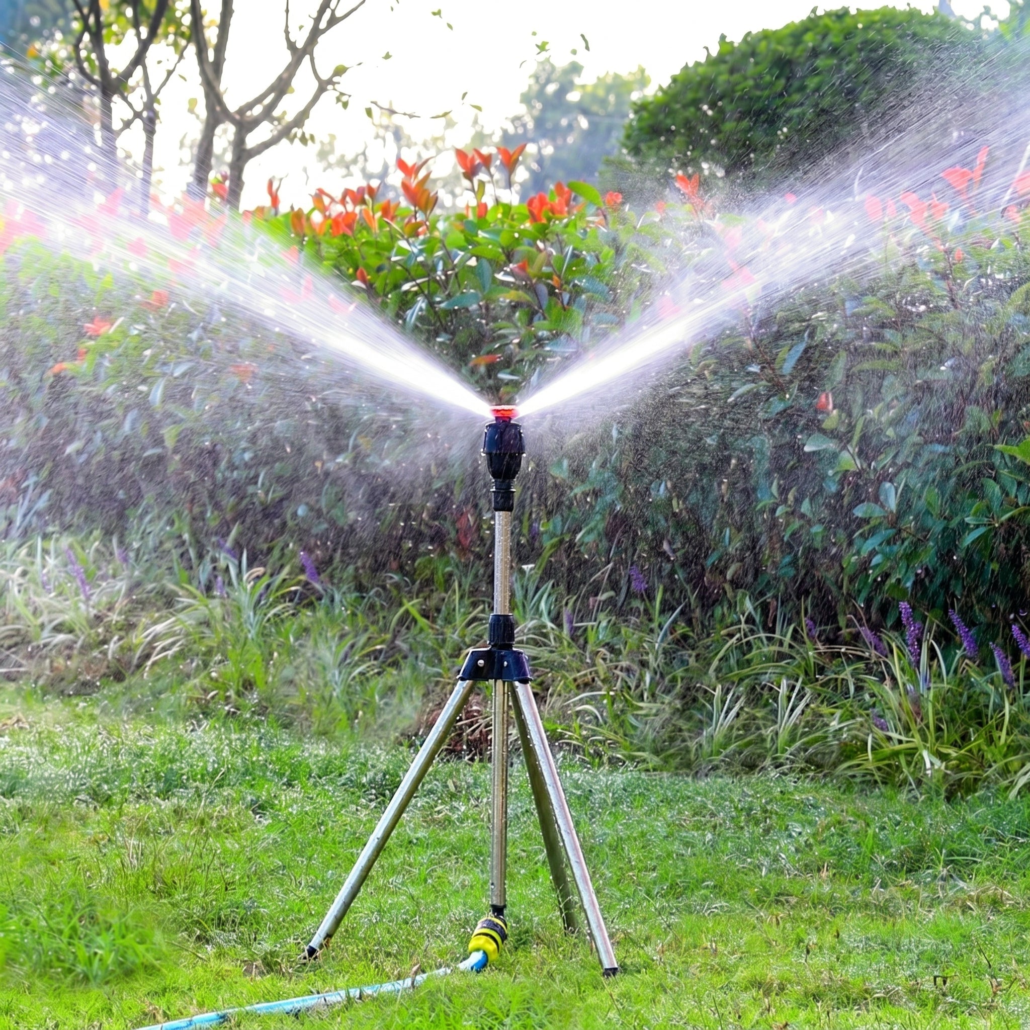 Teleskop-Rasensprenger mit 360-Grad-Sprühdüse - Rasensprenger - Voldeva