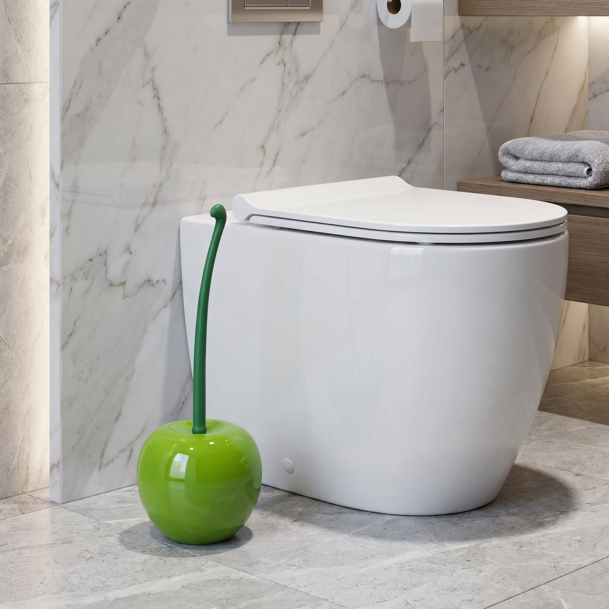 Toilettenbürste Kirsche mit Halter - Toilettenbürste - Grün - Voldeva
