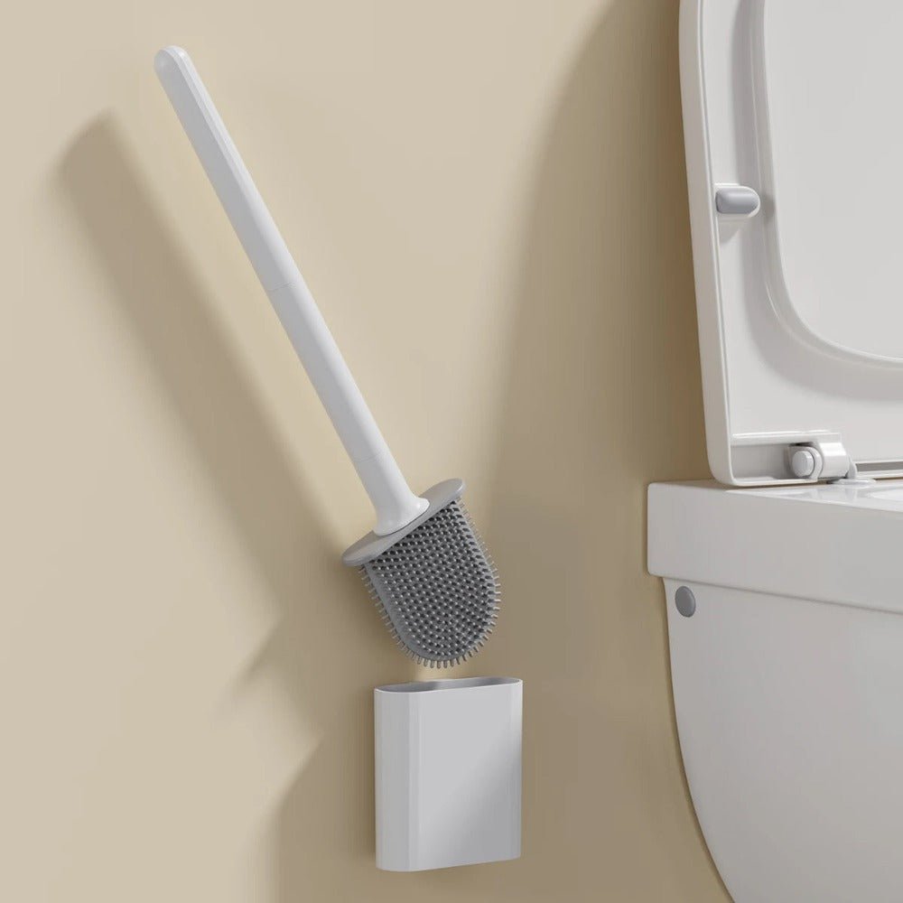 Toilettenbürste Mit Flexiblem Kopf Für Hygienische Reinigung - Toilettenbürste - Grau - Voldeva