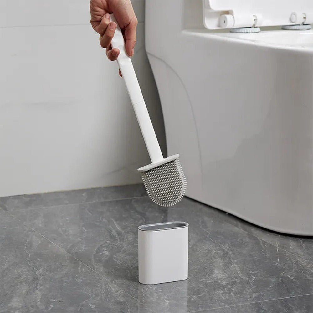 Toilettenbürste Mit Flexiblem Kopf Für Hygienische Reinigung - Toilettenbürste - Weiß - Voldeva