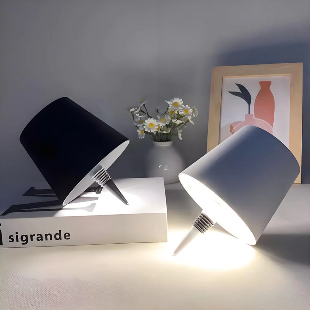 Tragbare LED Tischleuchte Weinflaschen Aufsatz Design - Tischlampen - Rosa - Voldeva