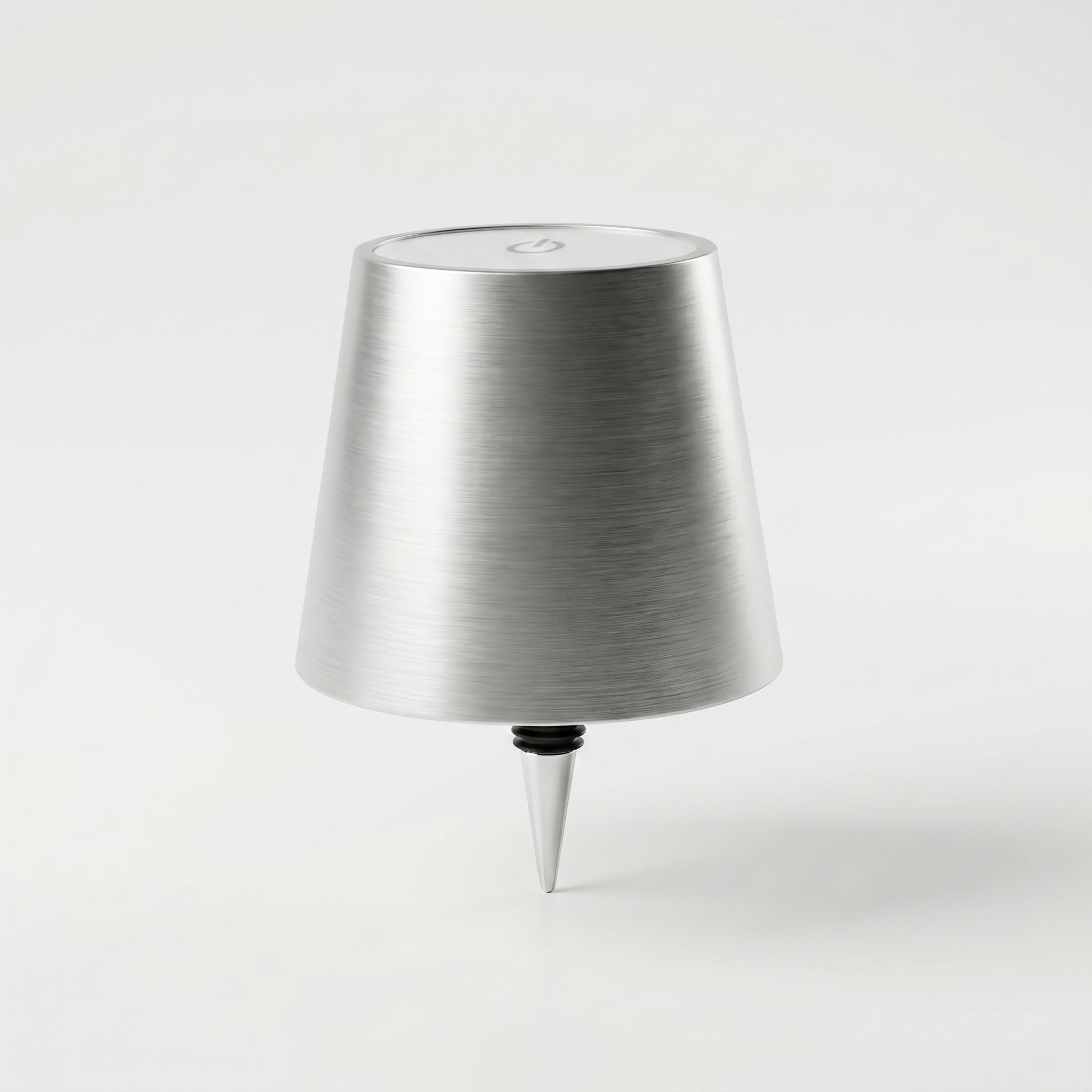 Tragbare LED Tischleuchte Weinflaschen Aufsatz Design - Tischlampen - Silber - Voldeva