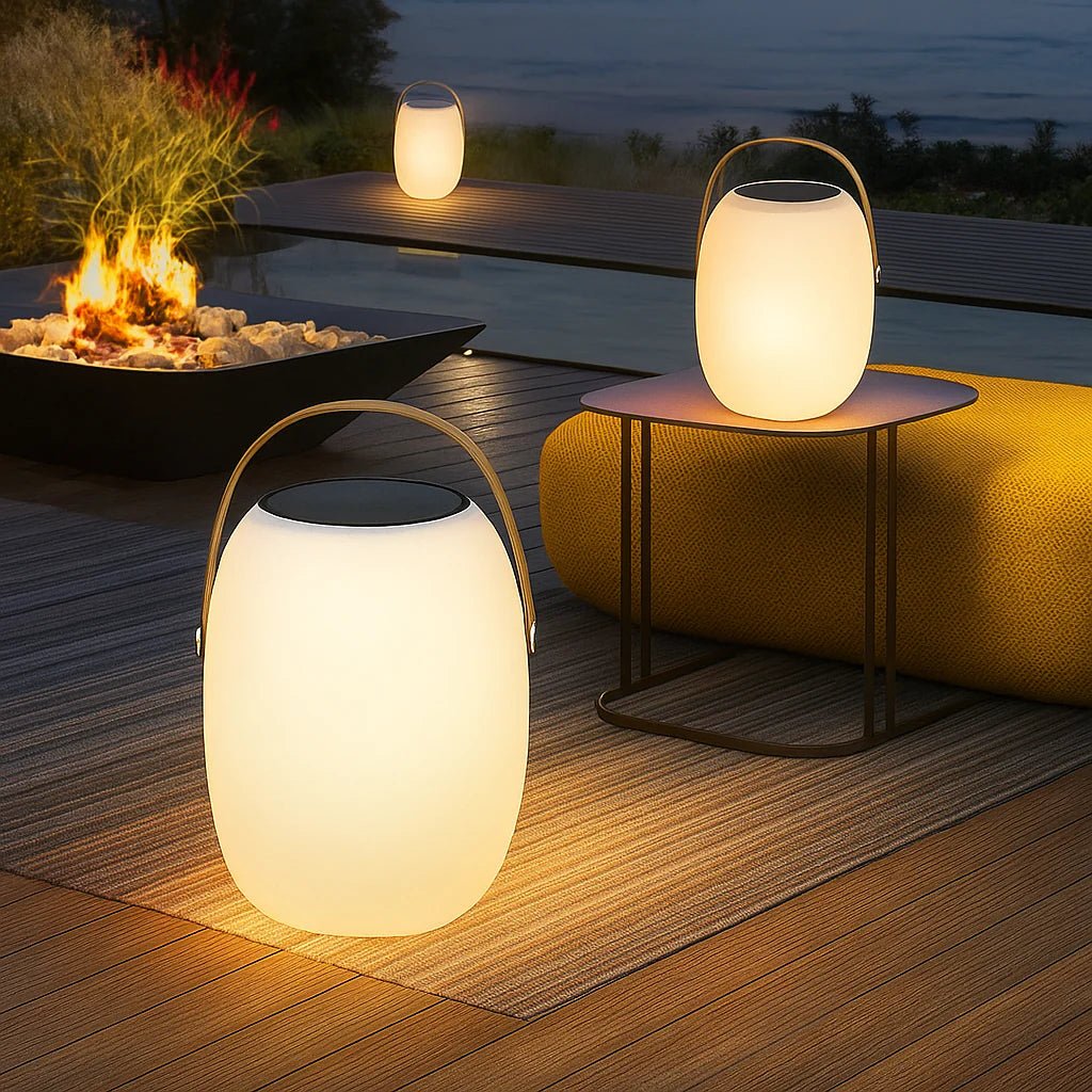 Tragbare solarbetriebene Laterne - LED - Laterne - 18x18x27 cm - Voldeva