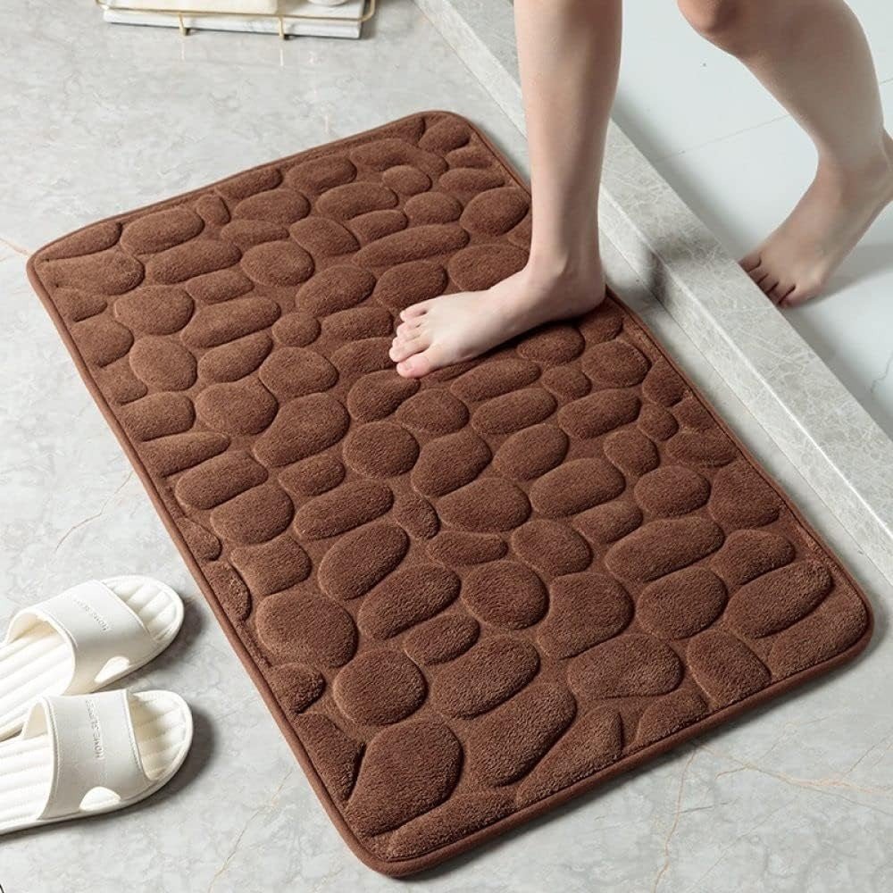 Ultraweiche Badematte mit schnelltrocknender Saugkraft - Duschmatten - Kaffee - Voldeva