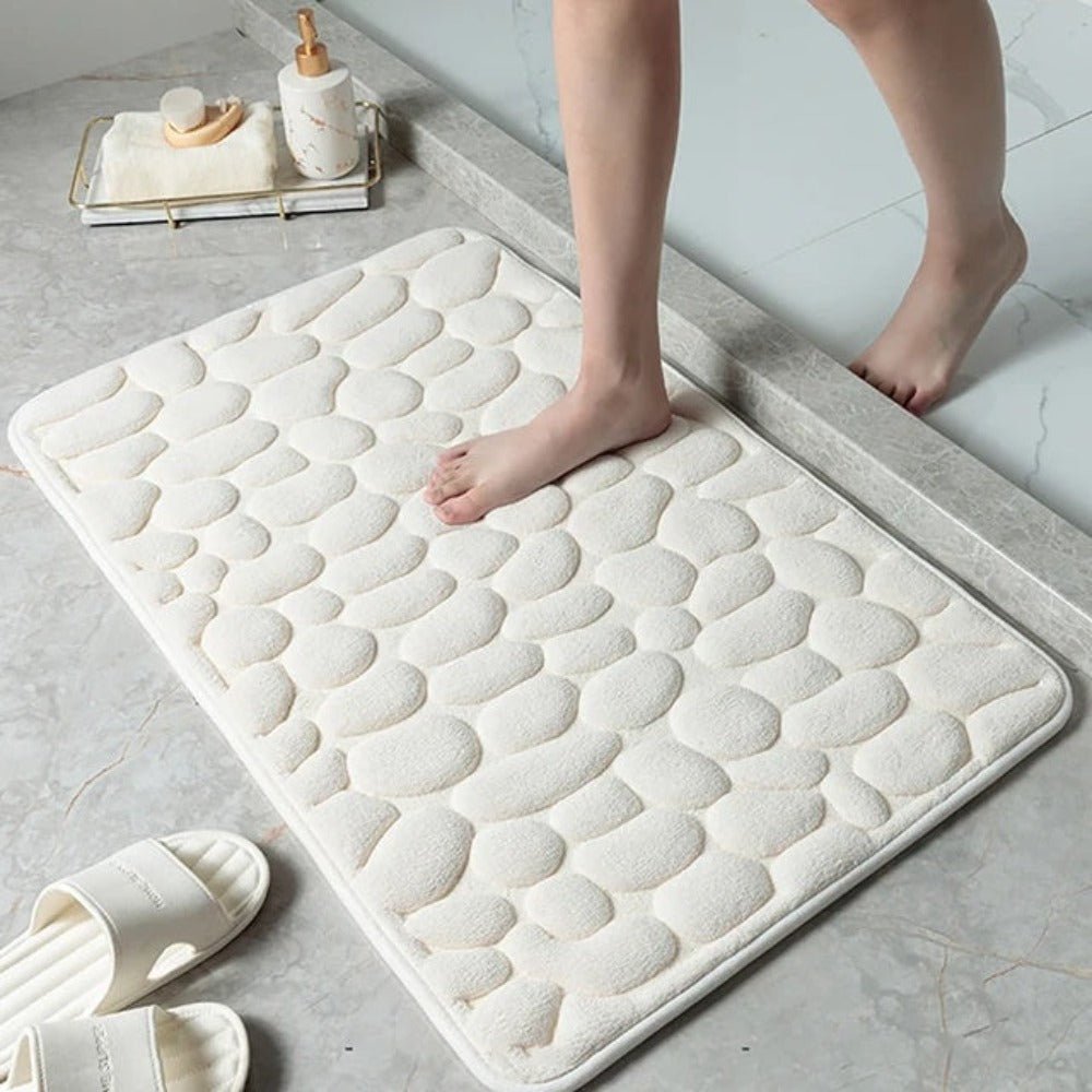Ultraweiche Badematte mit schnelltrocknender Saugkraft - Duschmatten - Weiß - Voldeva