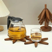 Untersetzer im Holzbaum - Design - Holztrivet - Hell - Voldeva