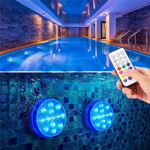 Unterwasser Pool LED Leuchte mit Fernbedienung - LED - Dekorationslichter - 1 STK + 1 Fernbedienung - Voldeva