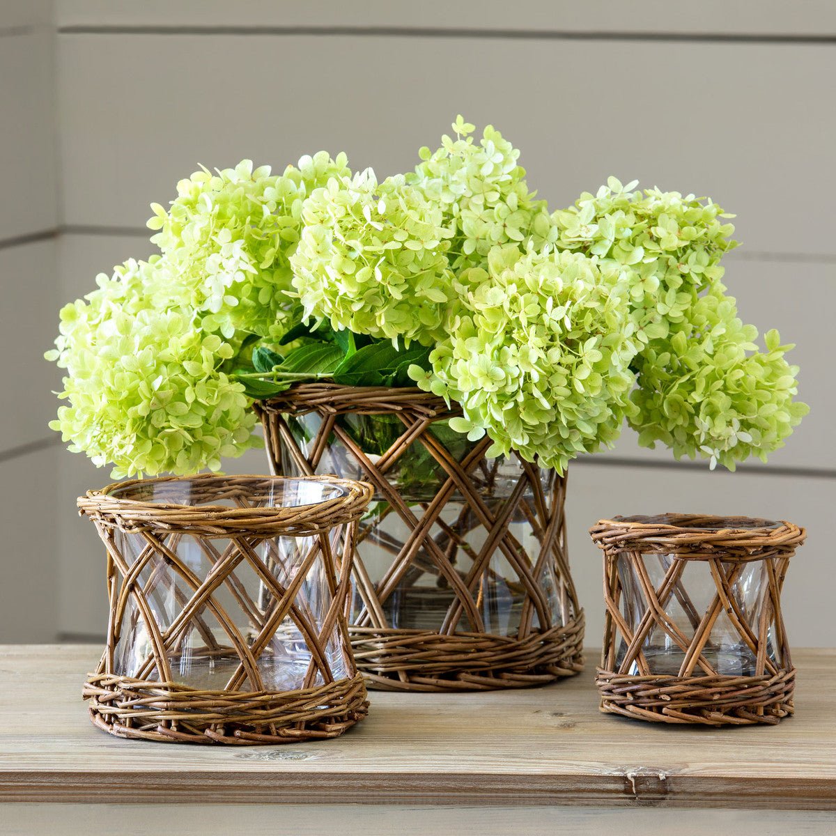 Vase mit geflochtener Struktur für natürliche Dekorationen - Vase - Voldeva