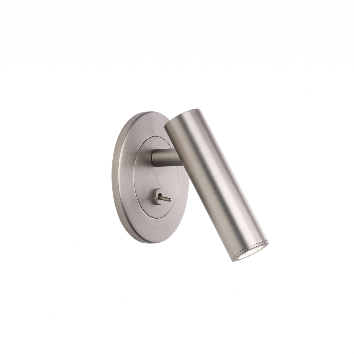 Verstellbare Wandleseleuchte mit schwenkbarem Zylinderkopf - Wall Light Fixtures - Gebürstetes Silber - Voldeva