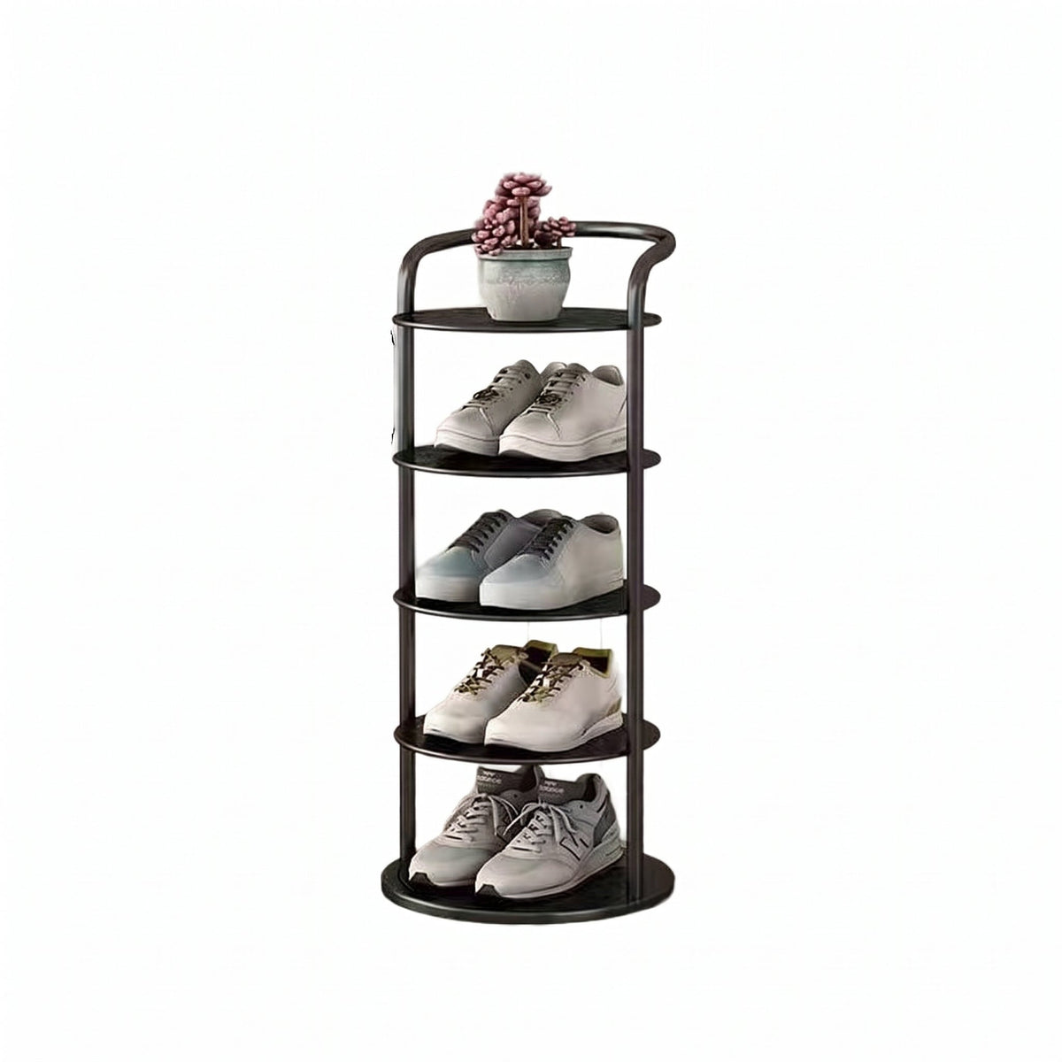 Vertikales Schuhregal mit Mehreren Ebenen Platzsparend - Shoe Racks - Schwarz - Voldeva