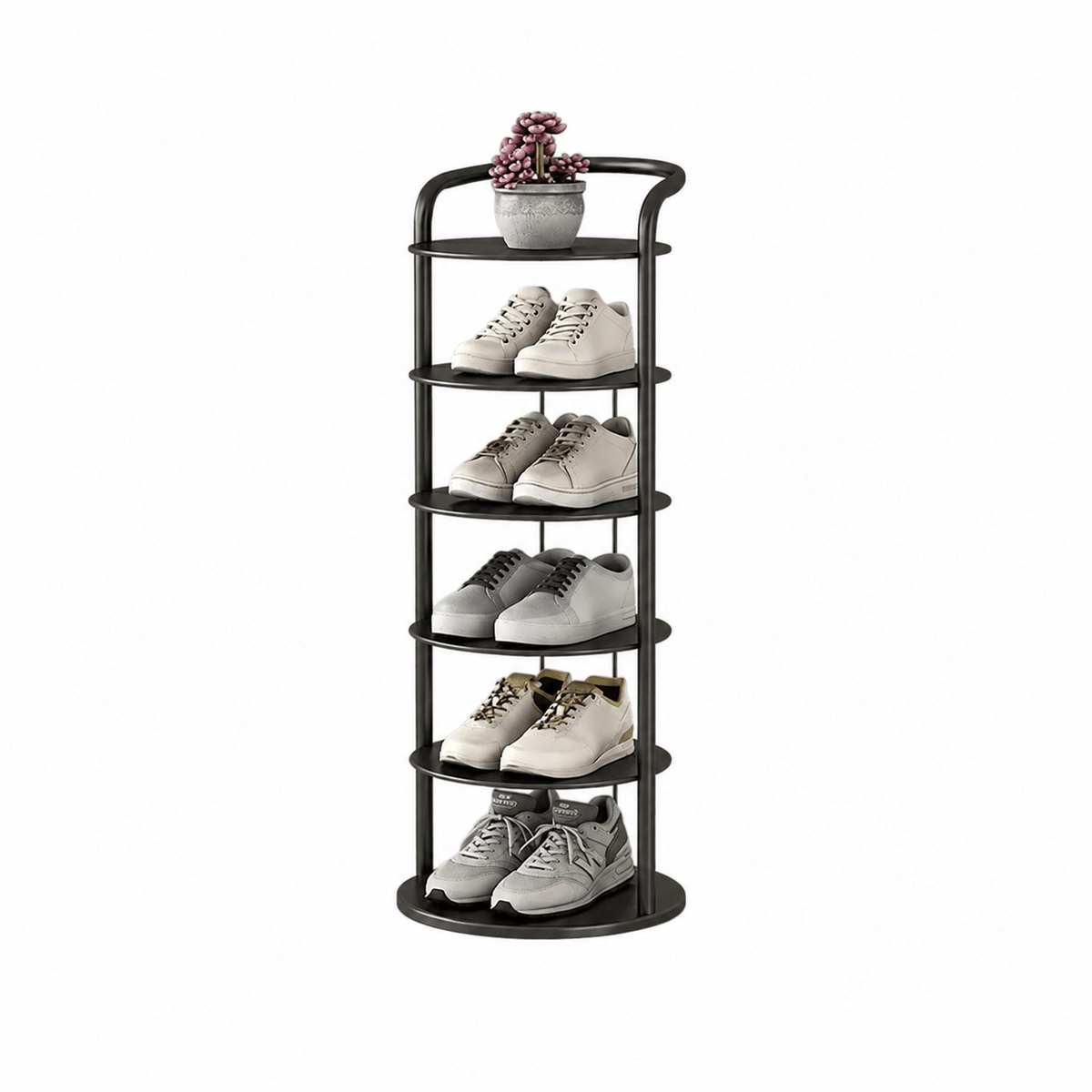 Vertikales Schuhregal mit Mehreren Ebenen Platzsparend - Shoe Racks - Schwarz - Voldeva