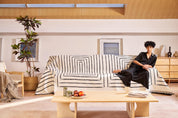 Vielseitiger Sofaüberwurf mit Geometrischem Muster - Wohnzimmer - Weiß - Voldeva