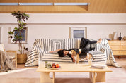 Vielseitiger Sofaüberwurf mit Geometrischem Muster - Wohnzimmer - Weiß - Voldeva