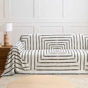 Vielseitiger Sofaüberwurf mit Geometrischem Muster - Wohnzimmer - Weiß - Voldeva