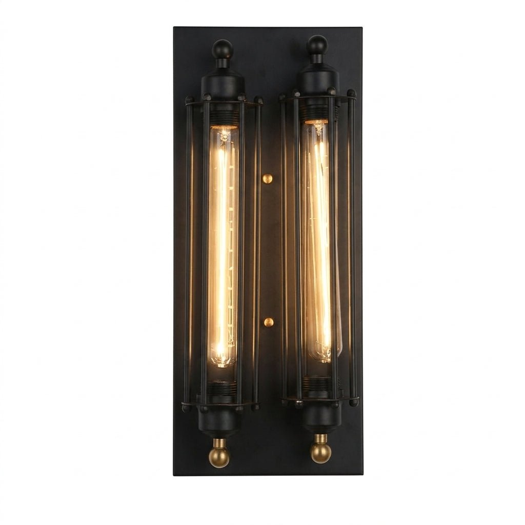 Vintage LED Wandleuchte im Retrostil - LED - Dekorationslichter - Schwarz - Voldeva