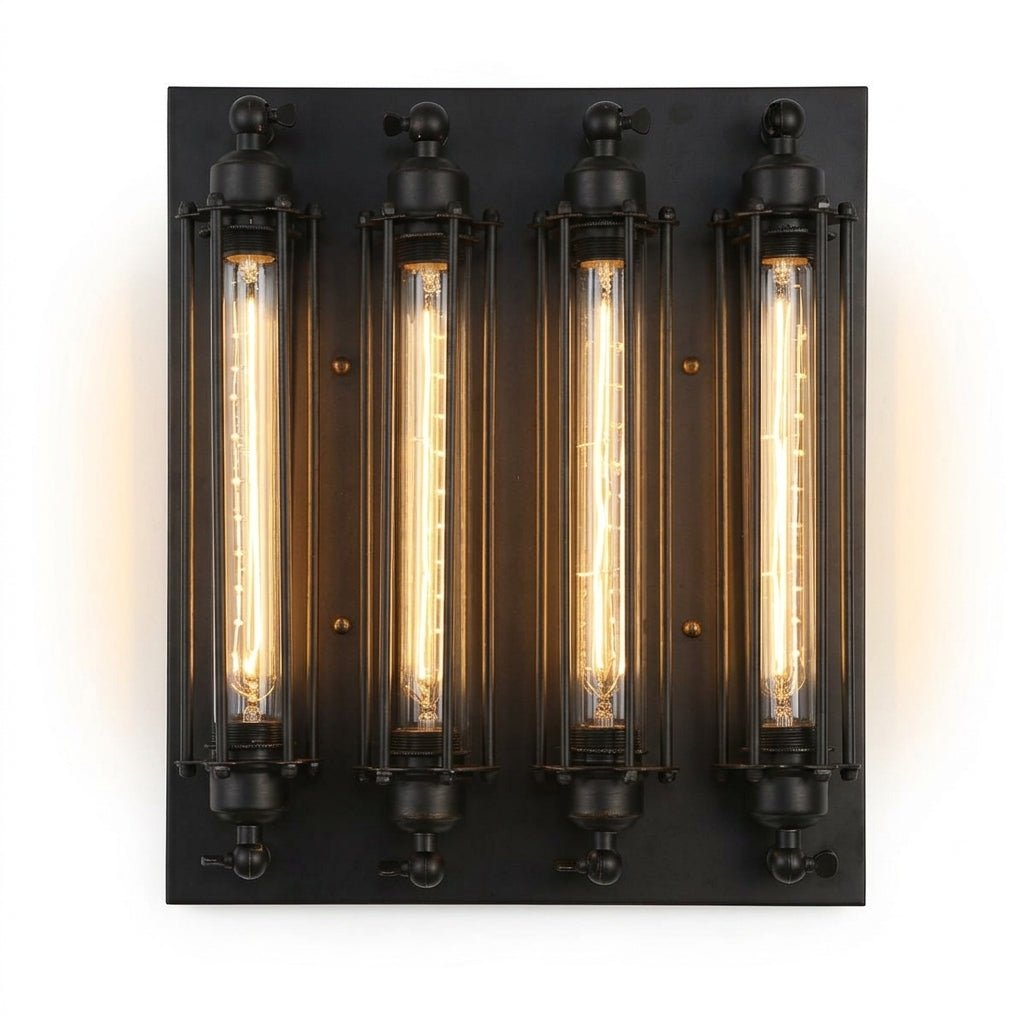 Vintage LED Wandleuchte im Retrostil - LED - Dekorationslichter - Schwarz - Voldeva
