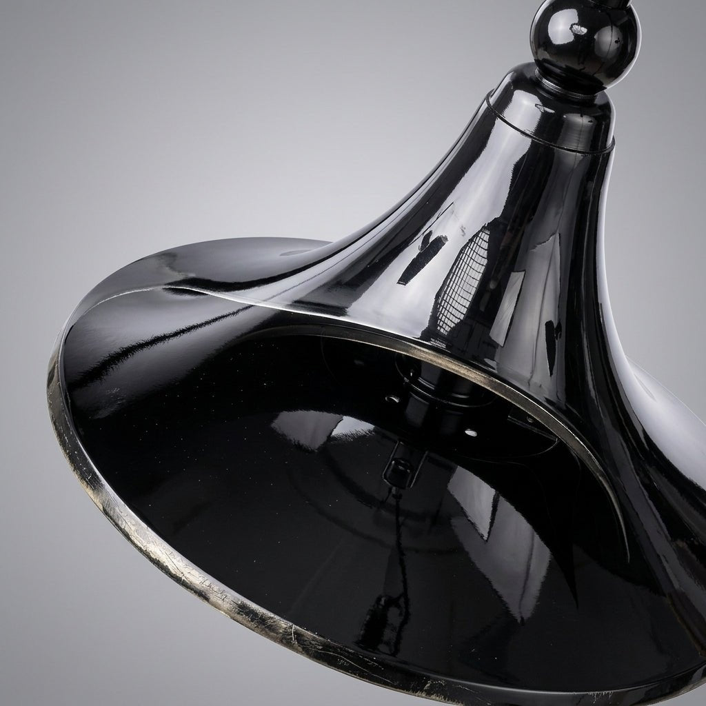 Vintage - Wandleuchte im Glockenform - Design - LED - Dekorationslichter - Schwarz - Voldeva