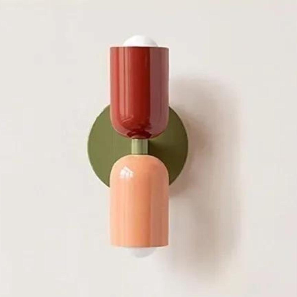 Virelle - Doppel - Wandleuchte aus farbigem Glas für Wohnzimmer - Wandleuchte - Voldeva