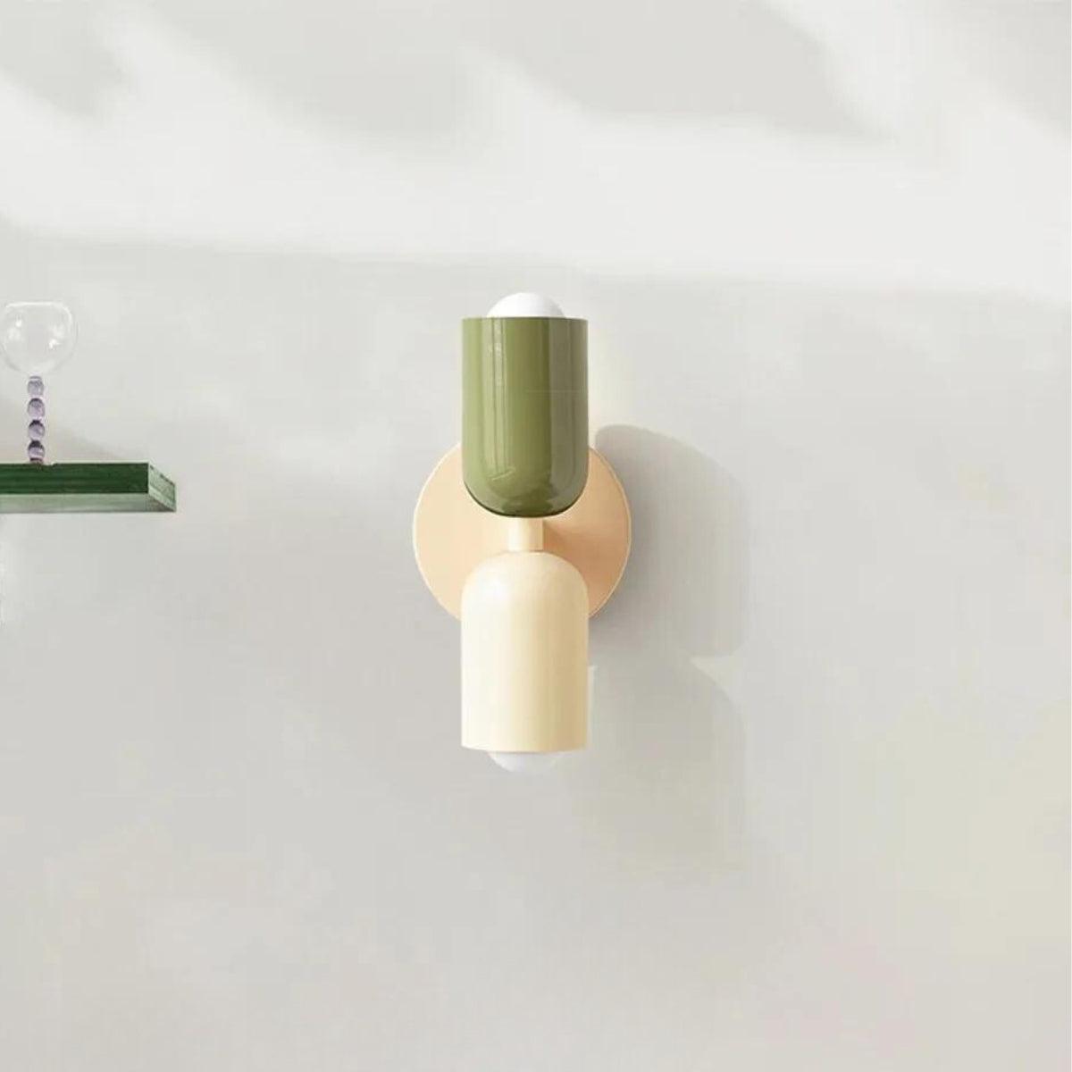 Virelle - Doppel - Wandleuchte aus farbigem Glas für Wohnzimmer - Wandleuchte - Voldeva