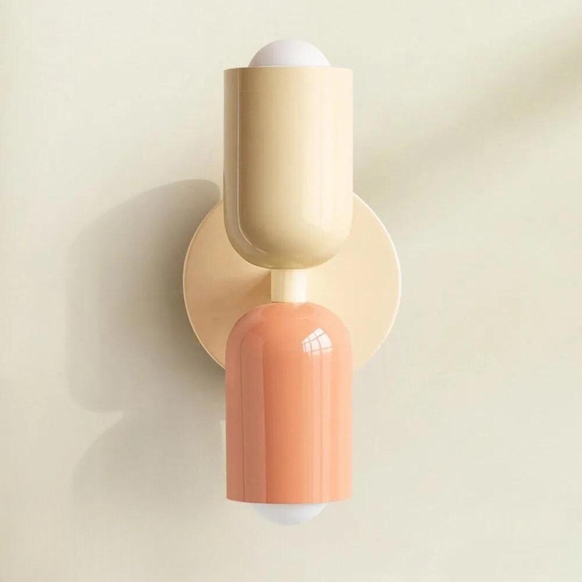 Virelle - Doppel - Wandleuchte aus farbigem Glas für Wohnzimmer - Wandleuchte - Voldeva