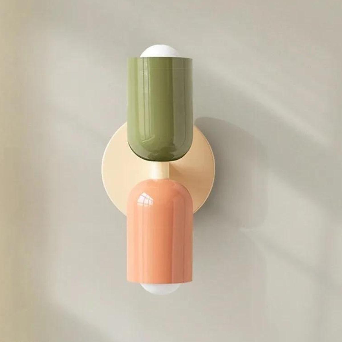 Virelle - Doppel - Wandleuchte aus farbigem Glas für Wohnzimmer - Wandleuchte - Voldeva
