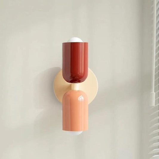 Virelle - Doppel - Wandleuchte aus farbigem Glas für Wohnzimmer - Wandleuchte - Voldeva