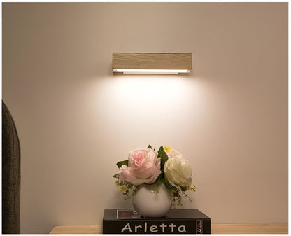 Virelle Maison - Wandlampe aus Naturholz mit LED, verstellbar - Wandleuchte - Voldeva