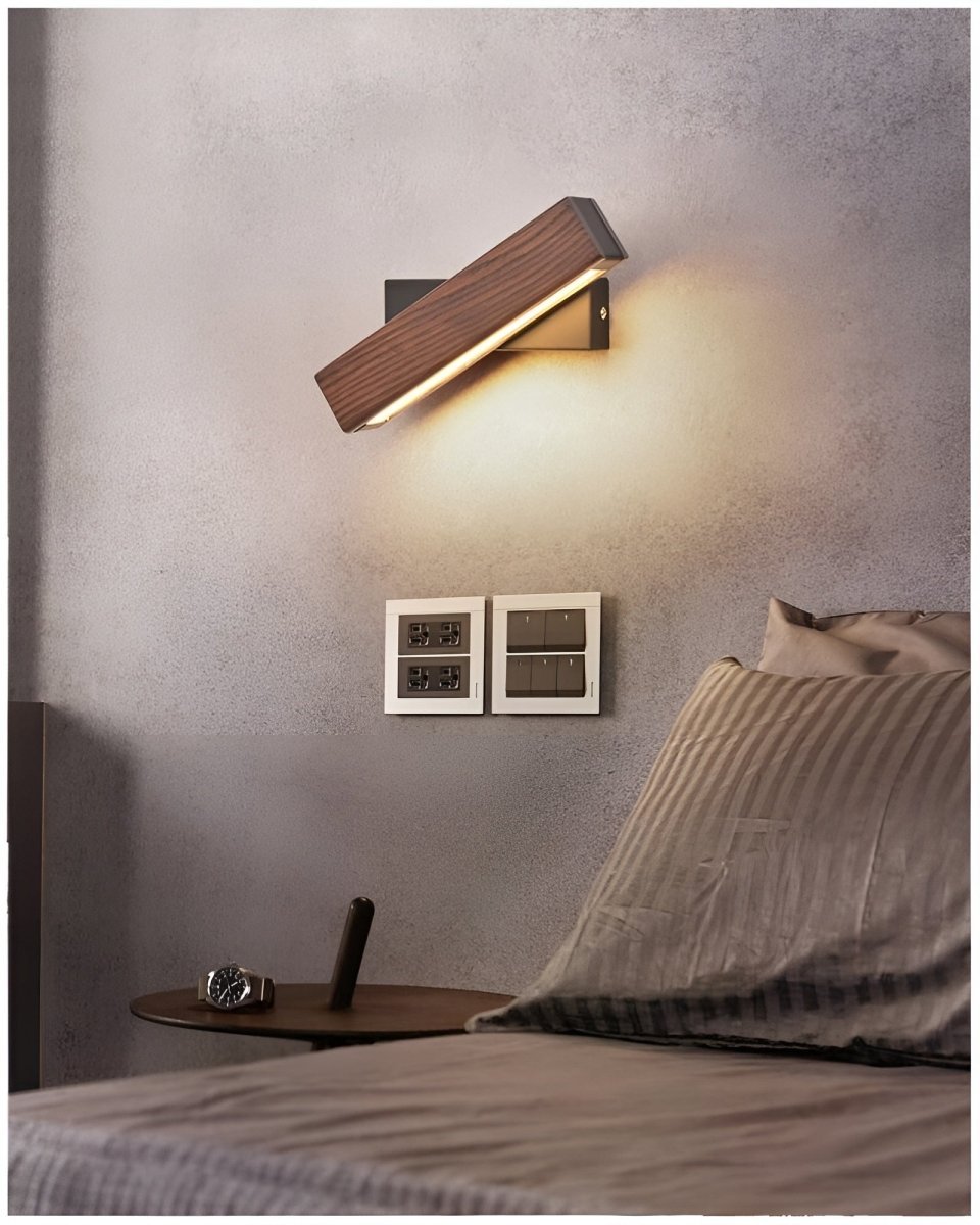 Virelle Maison - Wandlampe aus Naturholz mit LED, verstellbar - Wandleuchte - Voldeva