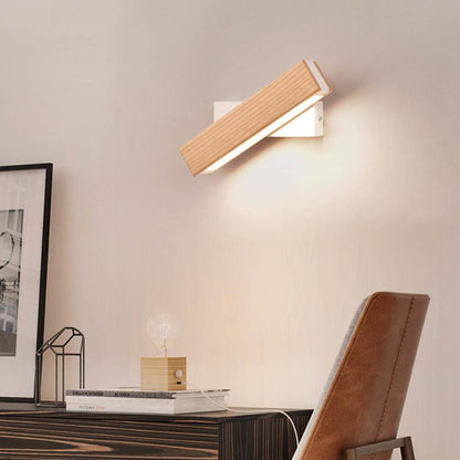 Virelle Maison - Wandlampe aus Naturholz mit LED, verstellbar - Wandleuchte - Voldeva