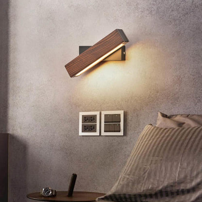 Virelle Maison - Wandlampe aus Naturholz mit LED, verstellbar - Wandleuchte - Voldeva