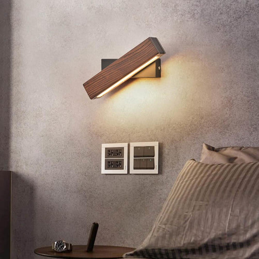 Virelle Maison - Wandlampe aus Naturholz mit LED, verstellbar - Wandleuchte - Voldeva