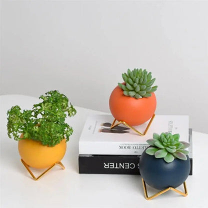 VividNest–Moderner Pflanzentopf Keramik mit Ständer - Pots & Planters - Voldeva
