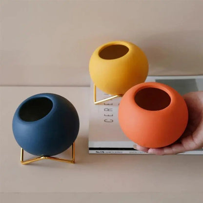 VividNest–Moderner Pflanzentopf Keramik mit Ständer - Pots & Planters - Voldeva