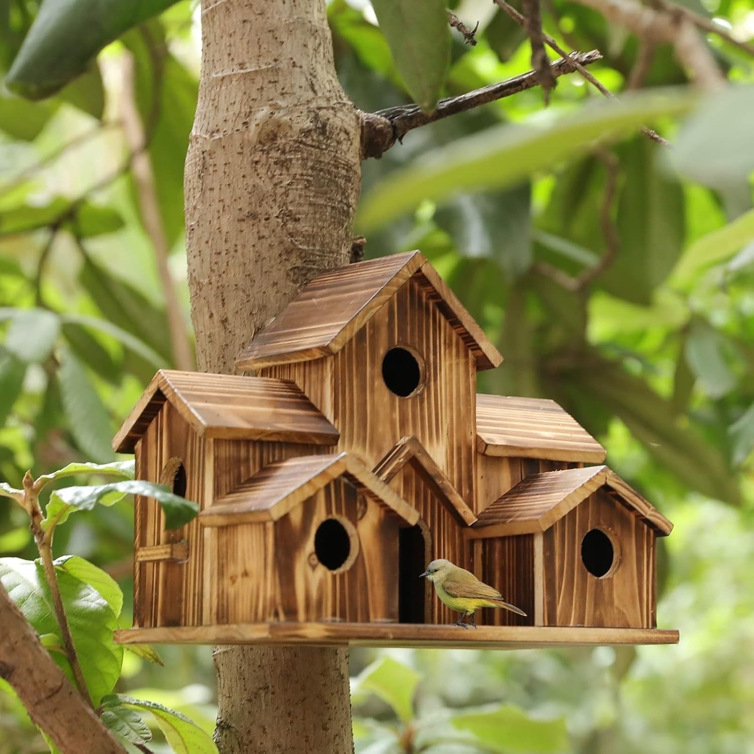 Vogelhaus Rustica Mit Natürlichem Design Für Den Außenbereich - Figuren - Voldeva