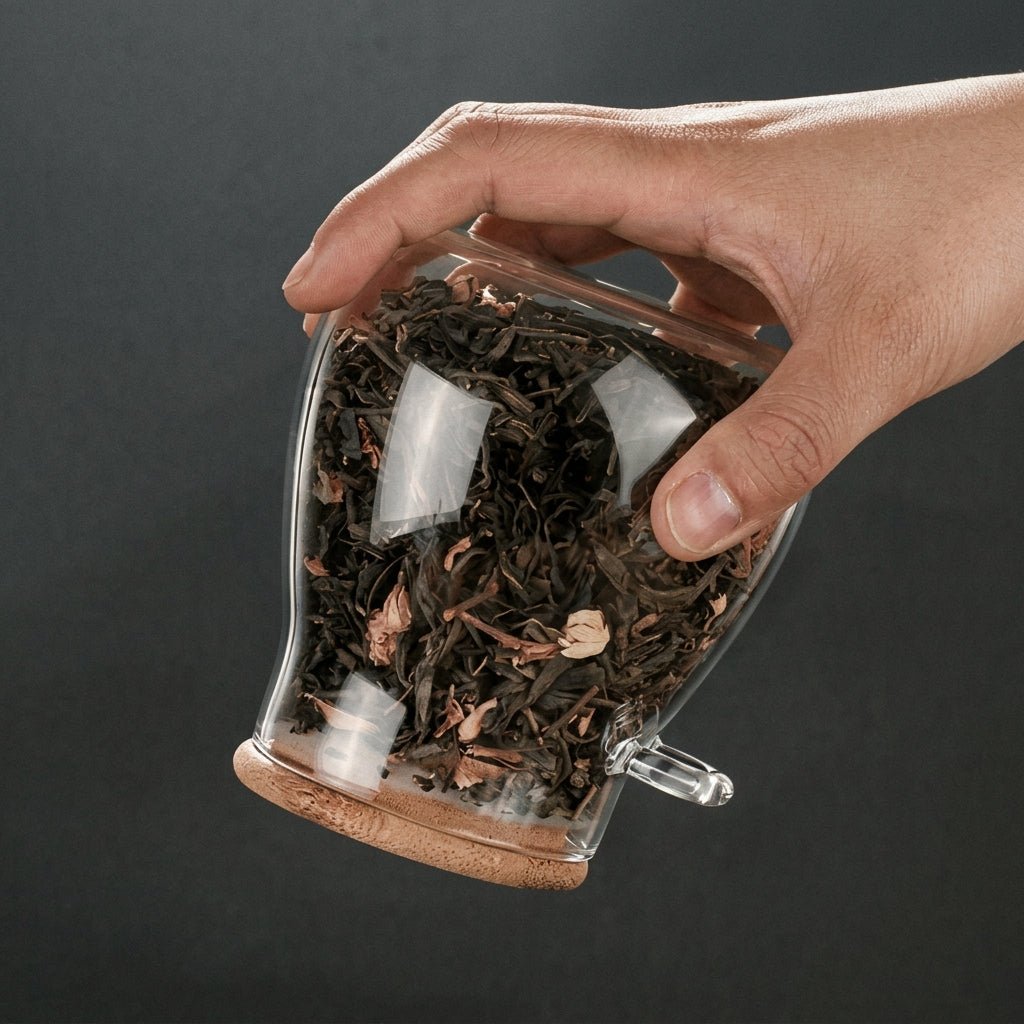 Vorratsglas mit Bambusdeckel und Löffel - Food Storage Containers - Groß - Voldeva