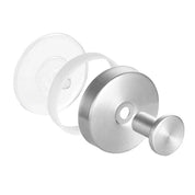Runder Saugnapf - Wandhaken mit Knopfdesign - Haken - Silber - Voldeva