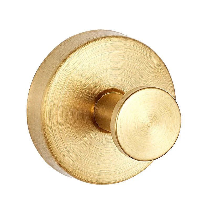 Runder Saugnapf - Wandhaken mit Knopfdesign - Haken - Gold - Voldeva