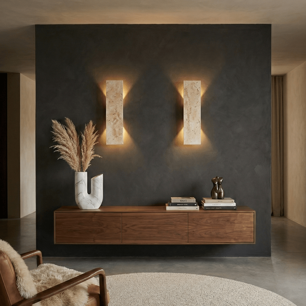Wandleuchte aus Naturstein mit indirektem Lichteffekt - Wall Light Fixtures - Voldeva