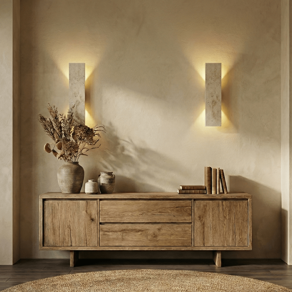 Wandleuchte aus Naturstein mit indirektem Lichteffekt - Wall Light Fixtures - Voldeva