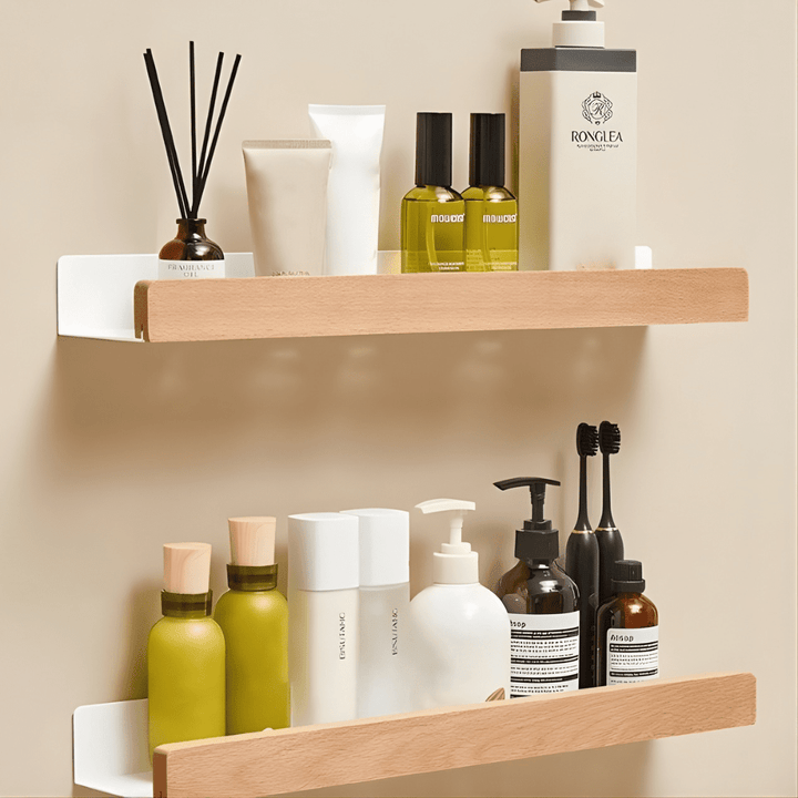 Wandregal - Set aus hochwertigem Holz - Wandregal Set - Voldeva