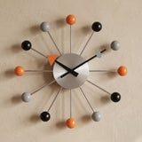 Dekorative Retro-Wanduhr im Kugel-Design