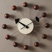 Dekorative Retro - Wanduhr im Kugel - Design - Uhr - Dunkelbraune - Voldeva