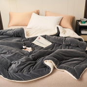Warme und weiche doppelseitige Decke - Decke - Schwarz - Voldeva