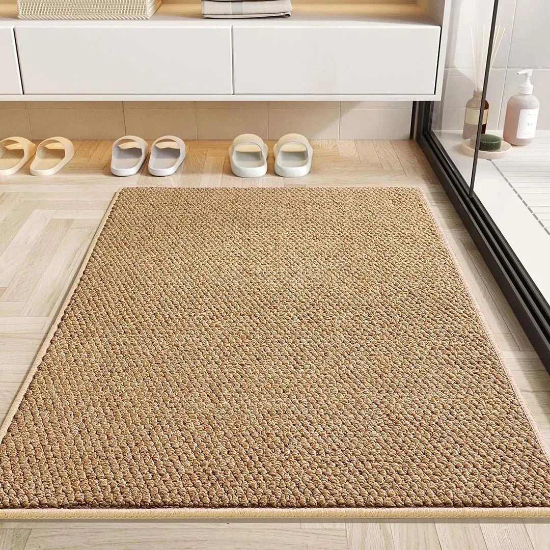 Waschbare Badmatte mit strukturierter Oberfläche - Badmatte - Beige - Voldeva
