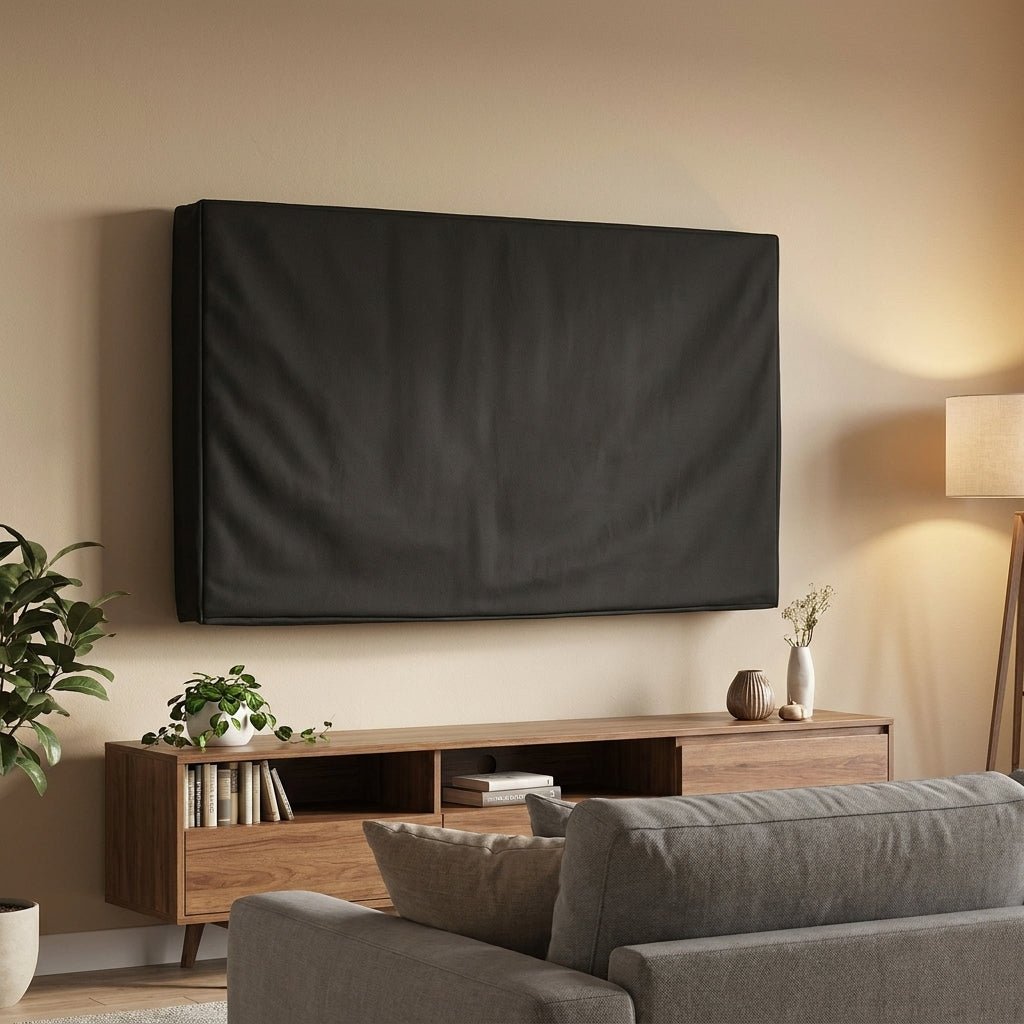 Wasserdichte Fernseher Schutzabdeckung - Schutzhülle für Fernseher - Schwarz - Voldeva