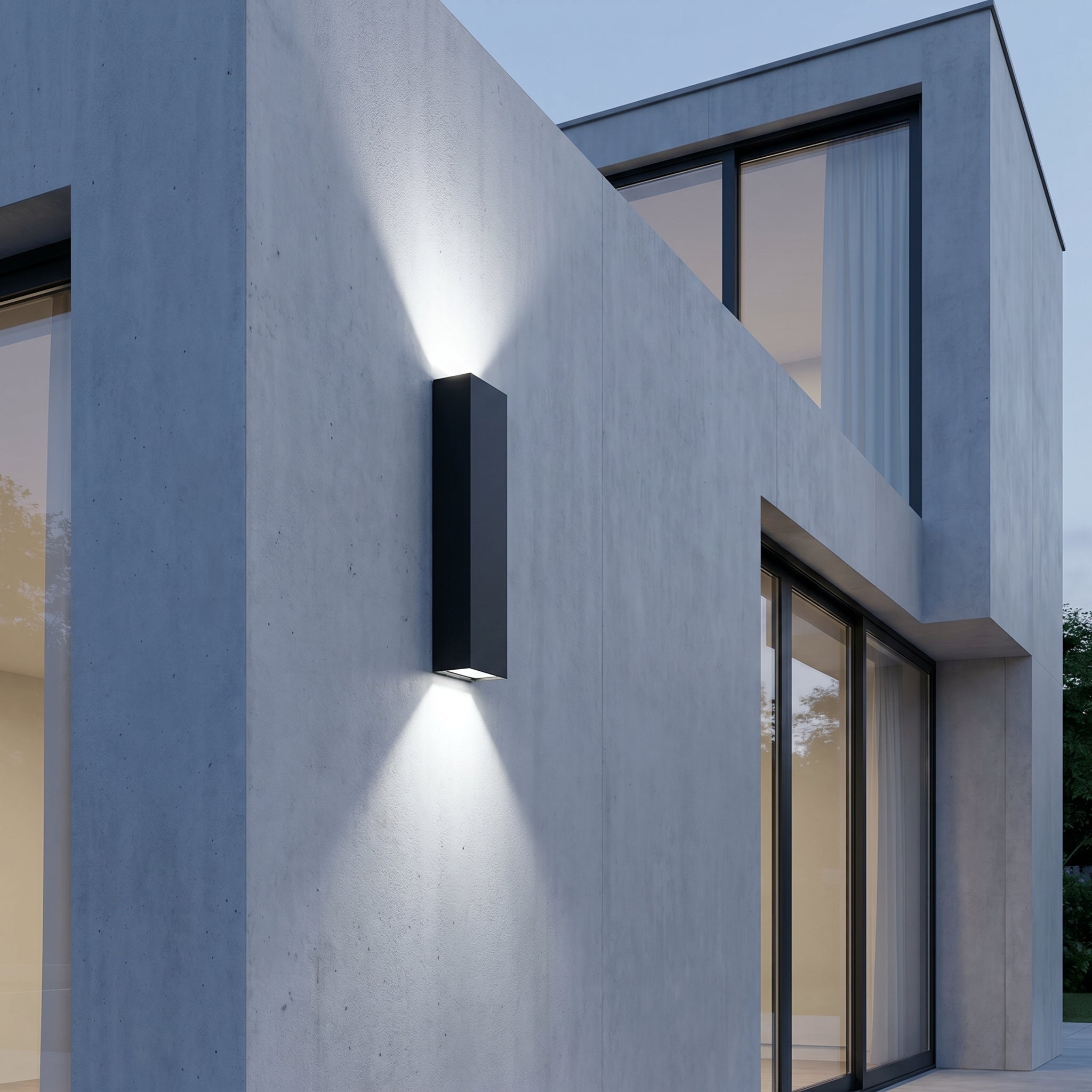 Wasserdichte LED - Außenwandleuchte mit Auf - Ab - Lichteffekt - Wandleuchte - 66x16x16 cm - Voldeva
