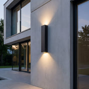 Wasserdichte LED - Außenwandleuchte mit Auf - Ab - Lichteffekt - Wandleuchte - 66x16x16 cm - Voldeva