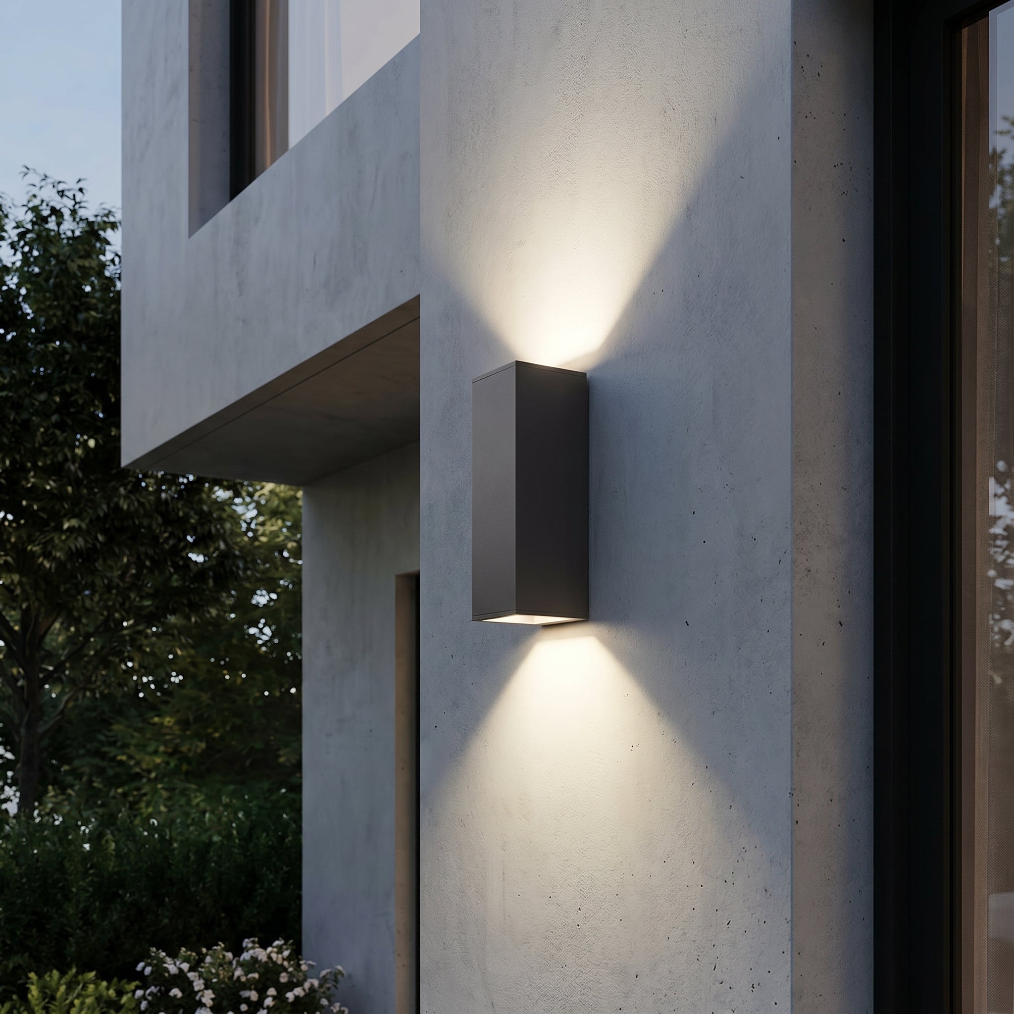 Wasserdichte LED - Außenwandleuchte mit Auf - Ab - Lichteffekt - Wandleuchte - 53x16x16 cm - Voldeva